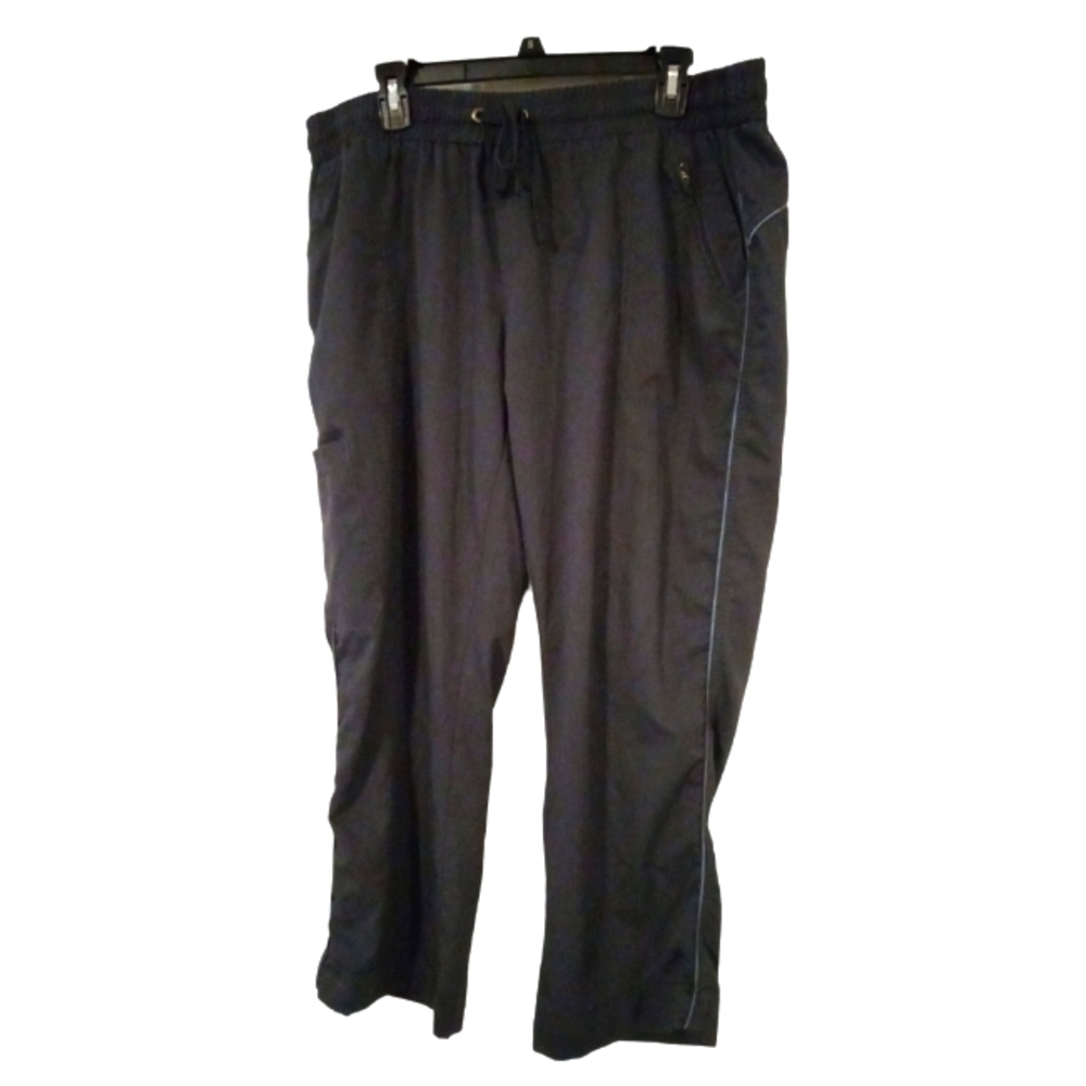 Petite Tanya Sporty Scrub Pants Purple Label Drawstring Pewter Plus Sized 2XP